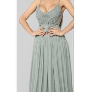 FASHION NOVA Ancient Rome Dress - Sage Size XS